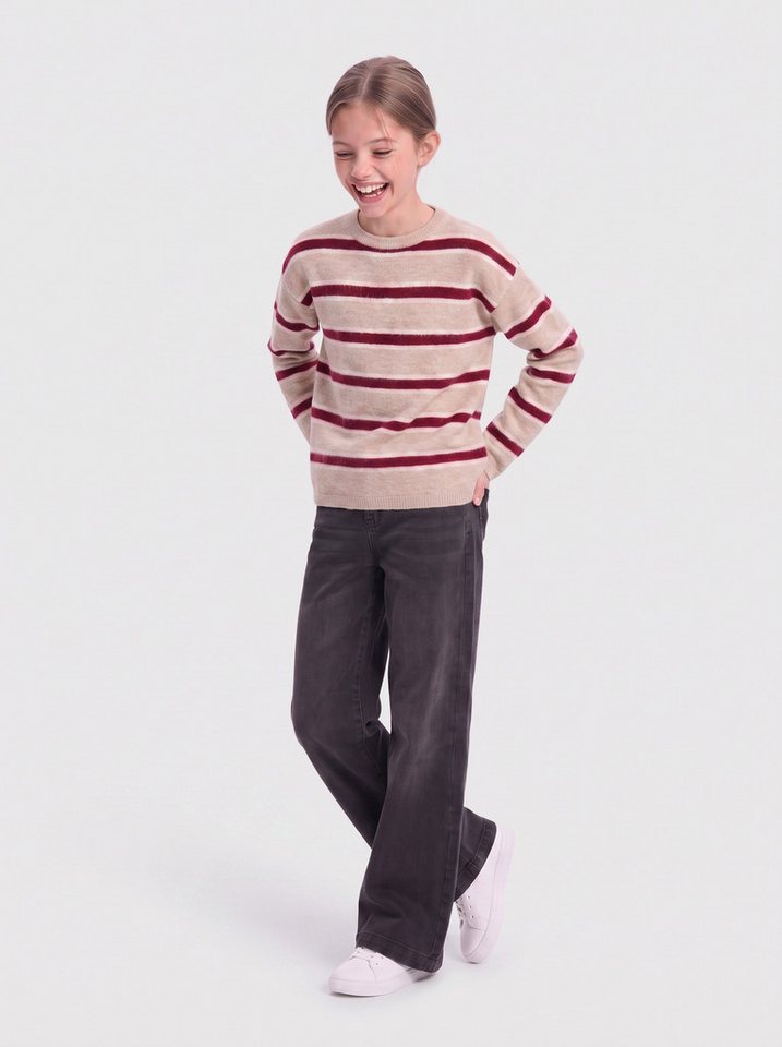 KIDS ONLY Strickpullover KOGTALIO SCHOOL LS SHORT O-NECK KNT Materialmix – Bild 4 von 5