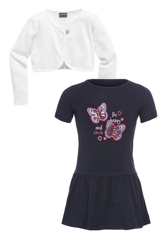 KIDSWORLD Bolero, Kleid & Leggings 2tlg. Set : Kleid mit Bolero-Jacke (Set, 2-tlg., 2) Outfit für kleine Mädchen – Bild 5 von 5