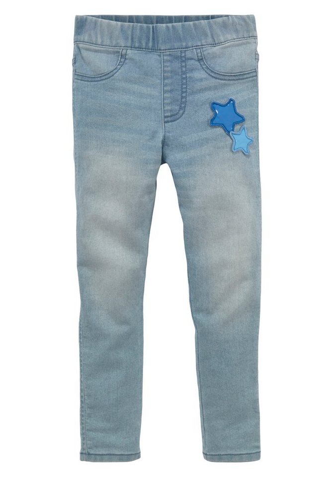 KIDSWORLD Jeansjeggings, Strecht-Jeans in Schlupfform schmale Beinform, mit Used-Waschung, normale Leibhöhe – Bild 5 von 5