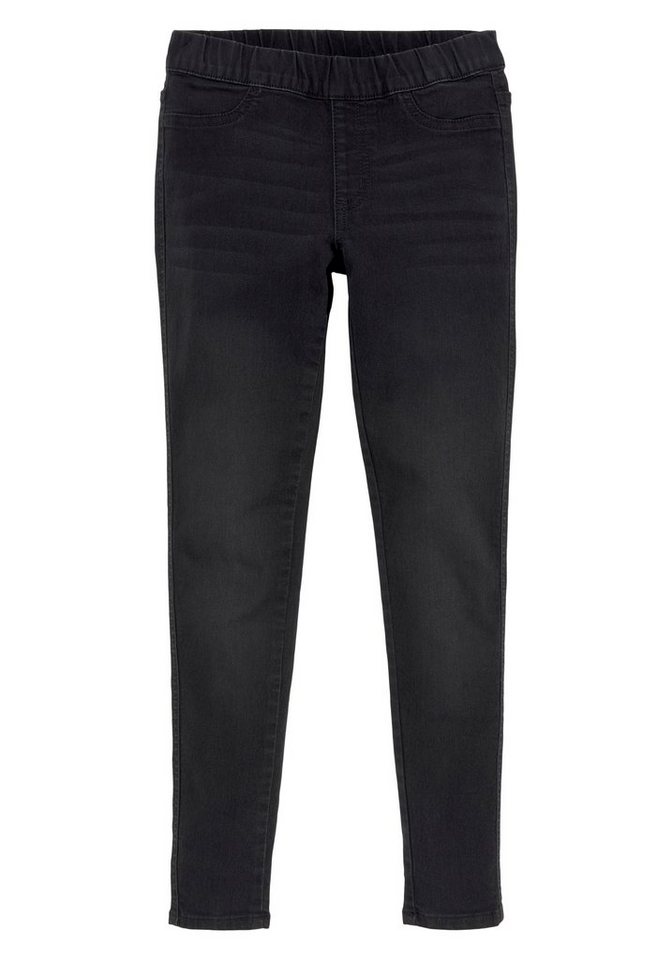 KIDSWORLD Jeansjeggings, Stetch-Jeans mit schmalem Bein schmale Passform, abgesteppter Beinabschluss, niedrige Leibhöhe – Bild 5 von 5