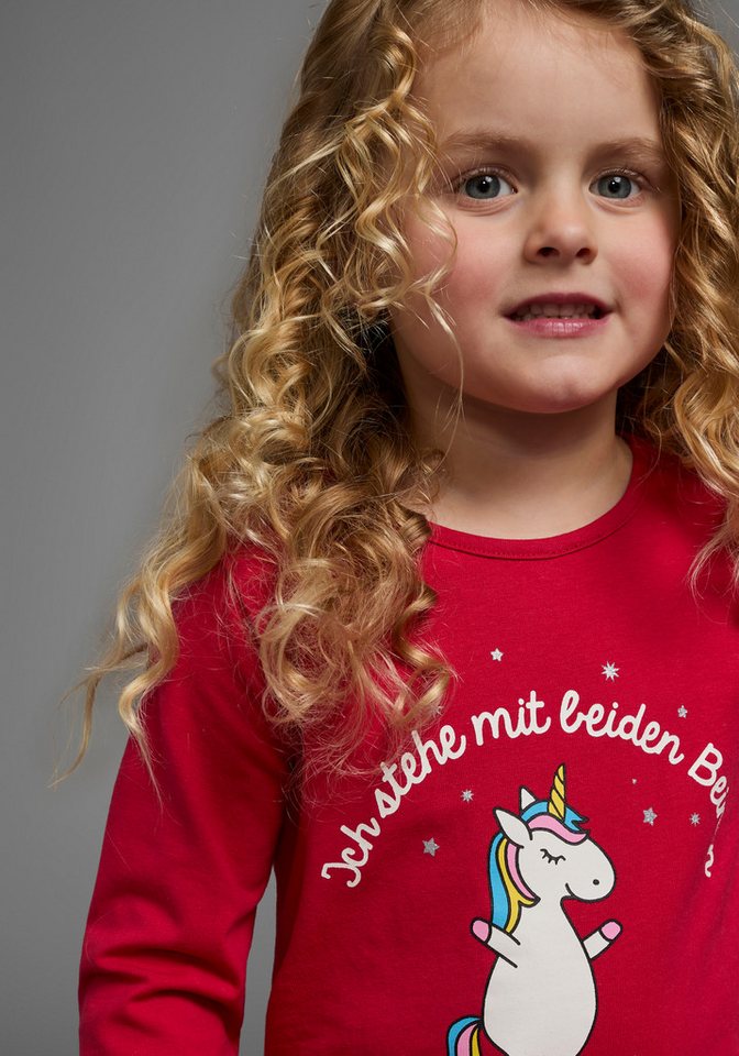 KIDSWORLD Jerseykleid Einhorn festliche Anlässe, kniefreie Länge, aus Baumwollmischung – Bild 2 von 5