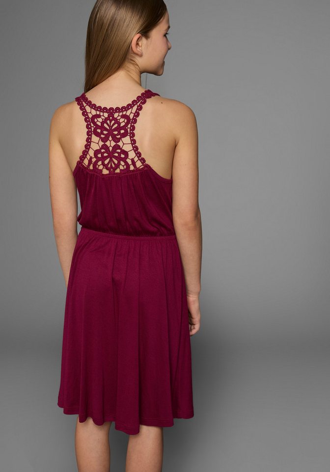 KIDSWORLD Jerseykleid, Viskosekleid für Mädchen kniefrei, romantisch, aus Viskose, breite Träger – Bild 2 von 5