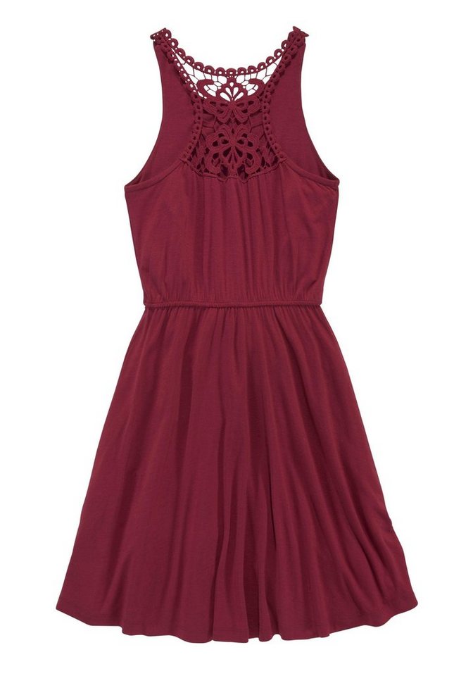 KIDSWORLD Jerseykleid, Viskosekleid für Mädchen kniefrei, romantisch, aus Viskose, breite Träger – Bild 5 von 5