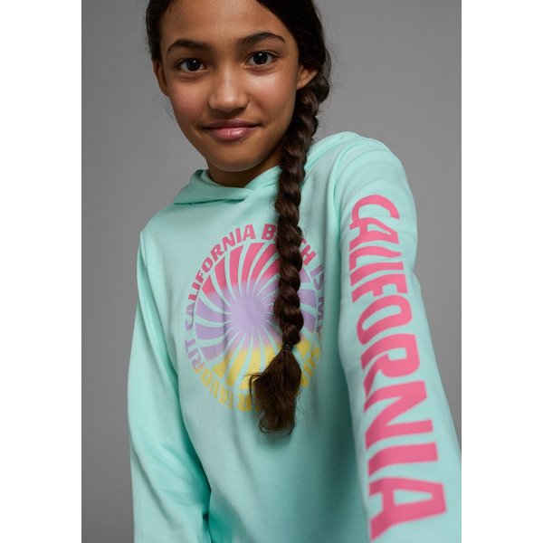 KIDSWORLD Kapuzenshirt, Langarmshirt mit Ärmelprint Langarm, gerade Passform, mit coolem Aufdruck