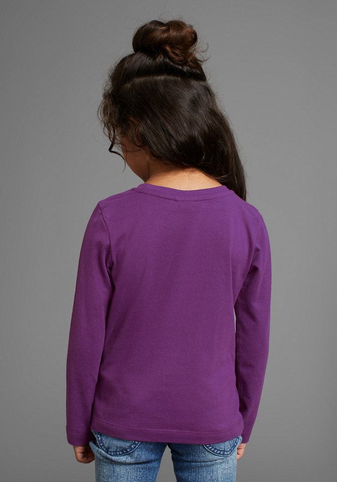 KIDSWORLD Langarmshirt, mit Paillettenherz zum Wenden Langarm, Basic-Passform, mit glitzernden Pailletten – Bild 2 von 5