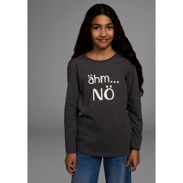KIDSWORLD Langarmshirt ähm ...NÖ Langarm, taillierter Schnitt, mit Statements und Sprüchen