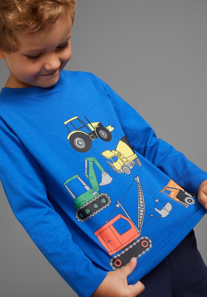 KIDSWORLD Langarmshirt Bagger, Baufahrzeuge für kleine Jungs – Bild 3 von 5