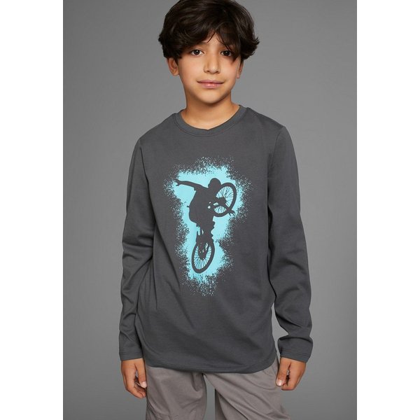 KIDSWORLD Langarmshirt BIKER Druck, lässiger Druck für Jungen