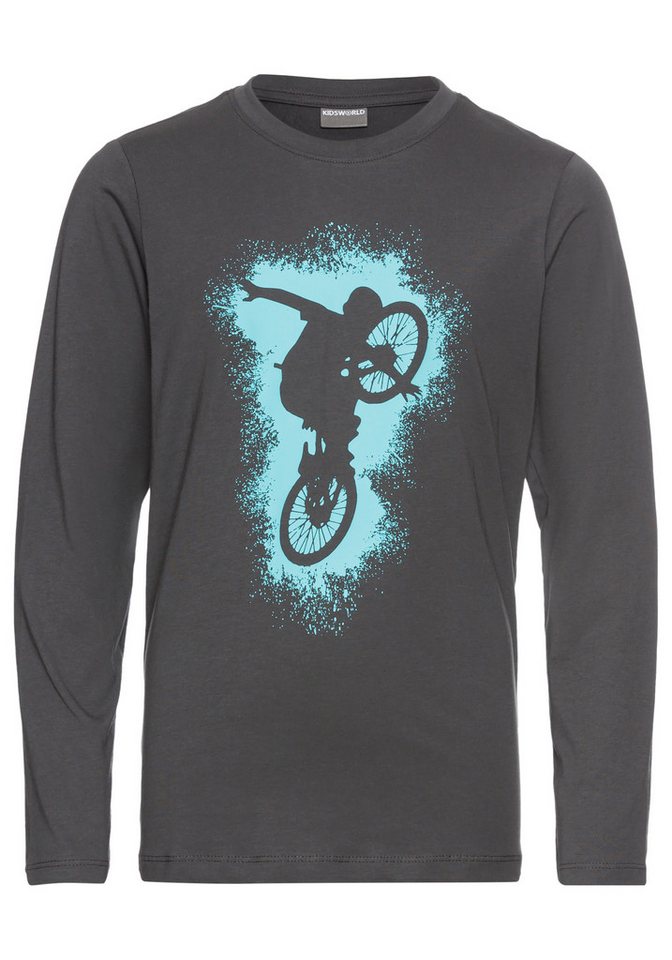 KIDSWORLD Langarmshirt BIKER Druck, lässiger Druck für Jungen – Bild 5 von 5