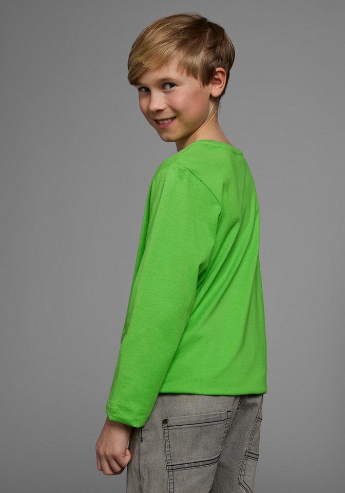 KIDSWORLD Langarmshirt CHILL MAL DIGGA Langarm, Basic-Passform, mit peppigem Aufdruck – Bild 4 von 5