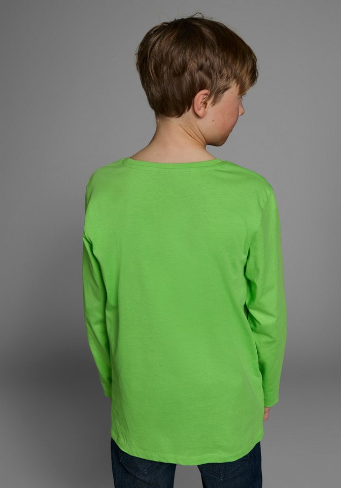 KIDSWORLD Langarmshirt EGAL WAS, ICH WAR'S NICHT! Langarm, Basic-Passform, peppiger Aufdruck, Rundhalsausschnitt – Bild 2 von 5