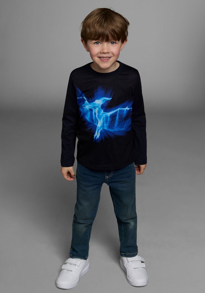 KIDSWORLD Langarmshirt FLYING DINO Langarm, Basic-Passform, bedruckt, Rundhalsausschnitt – Bild 4 von 5