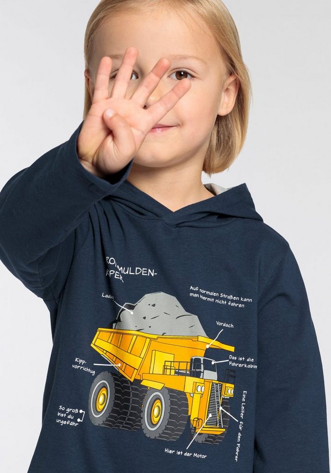 KIDSWORLD Langarmshirt LKW KIPPER Langarm, Basic-Passform, mit modischem Druck, Rundhalsausschnitt – Bild 5 von 5