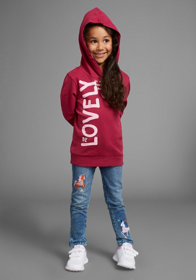 KIDSWORLD Langarmshirt LOVELY - Print, in längerer Form – Bild 4 von 5
