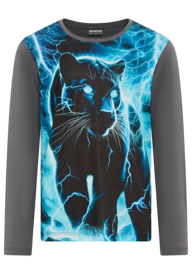 KIDSWORLD Langarmshirt PANTHER, Fotoprint Shirt mit Fotodruck, Gecko – Bild 5 von 5