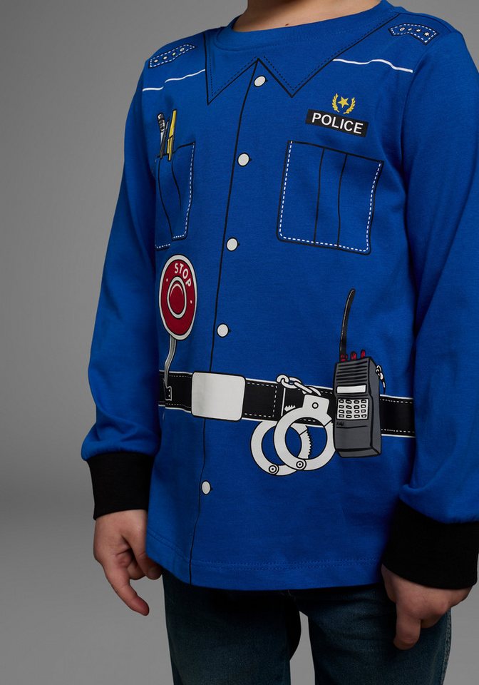 KIDSWORLD Langarmshirt POLIZEI Langarm, Basic-Passform, bedruckt, Rundhalsausschnitt – Bild 2 von 5