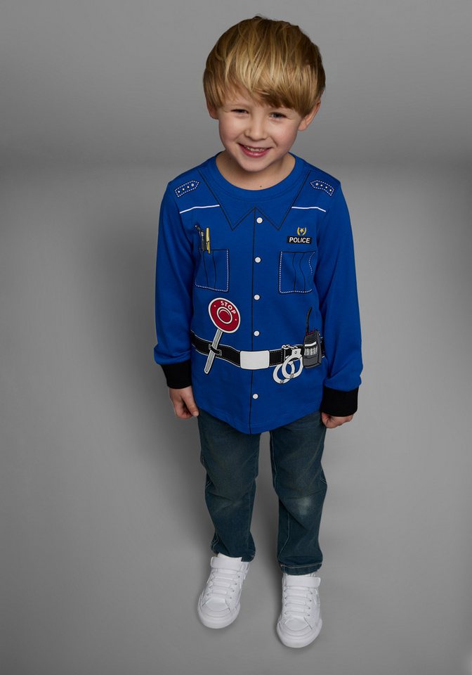 KIDSWORLD Langarmshirt POLIZEI Langarm, Basic-Passform, bedruckt, Rundhalsausschnitt – Bild 4 von 5