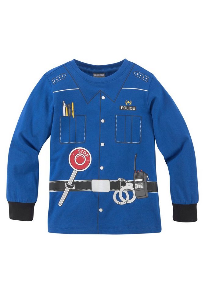 KIDSWORLD Langarmshirt POLIZEI Langarm, Basic-Passform, bedruckt, Rundhalsausschnitt – Bild 5 von 5