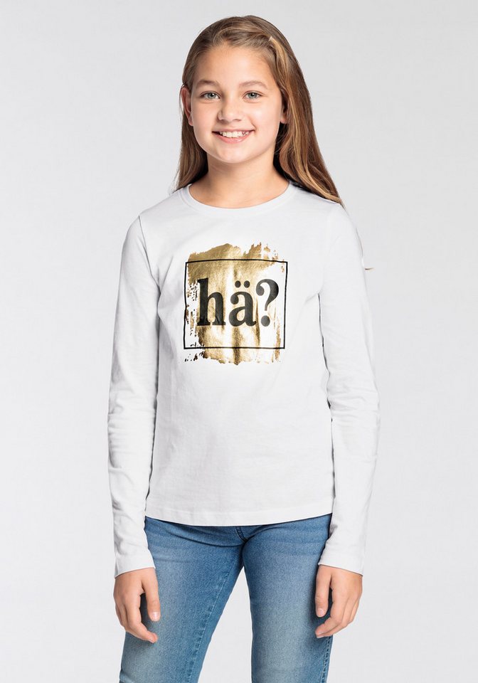 KIDSWORLD Langarmshirt Sprücheshirt Langarm, taillierter Schnitt, mit stylischem Druck – Bild 2 von 5