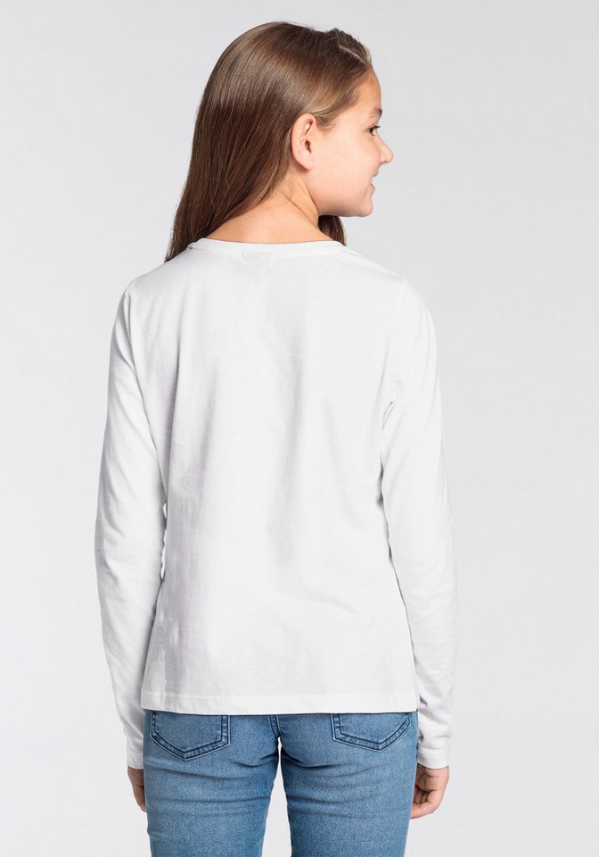 KIDSWORLD Langarmshirt Sprücheshirt Langarm, taillierter Schnitt, mit stylischem Druck – Bild 3 von 5