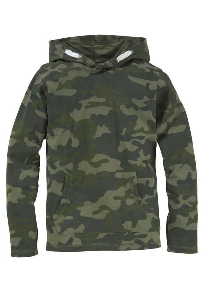 KIDSWORLD Langarmshirt Tarnfarben - Muster Langarm, Basic-Passform, Allover-Druck, mit Kapuze – Bild 5 von 5