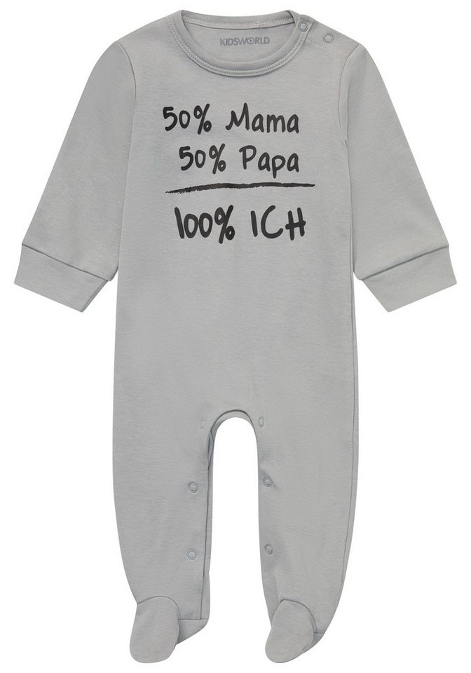 KIDSWORLD Schlafoverall 50% Mama, 50% Papa aus Bio-Baumwolle – Bild 2 von 4