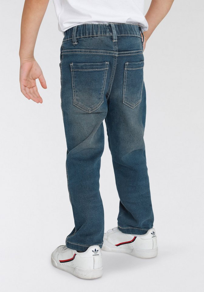 KIDSWORLD Schlupfjeans, Stretch-Jeans für kleine Jungen bequeme Passform, gerade Beinform, mit Gummizug im Bund – Bild 3 von 5
