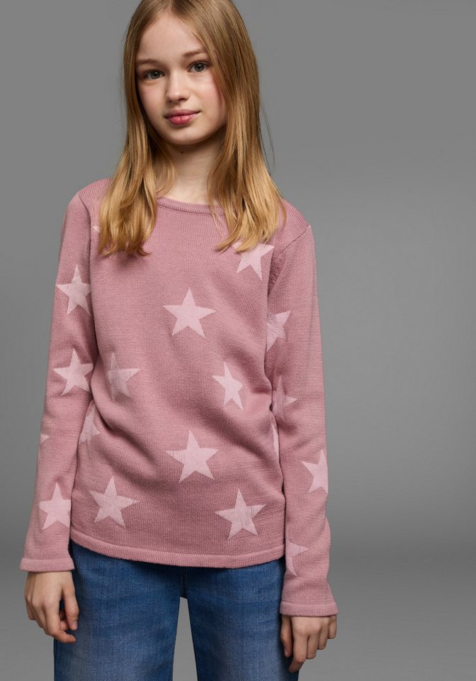 KIDSWORLD Strickpullover Sterne-Pullover mit Sternen - Druck – Bild 2 von 5
