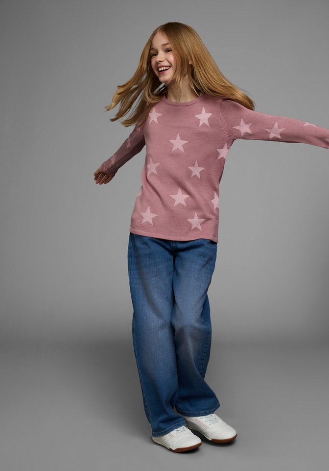 KIDSWORLD Strickpullover Sterne-Pullover mit Sternen - Druck – Bild 5 von 5