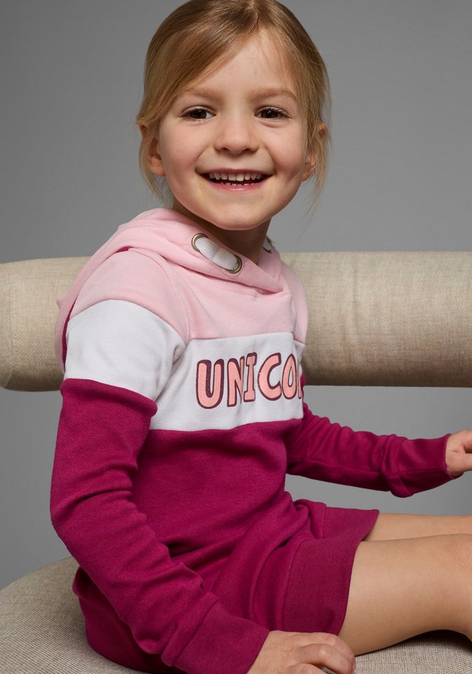 KIDSWORLD Sweatkleid UNICORN lang, modisch, aus Baumwollmischung, Langarm – Bild 3 von 5