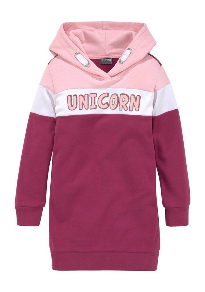 KIDSWORLD Sweatkleid UNICORN lang, modisch, aus Baumwollmischung, Langarm – Bild 5 von 5