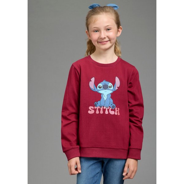 KIDSWORLD Sweatshirt STITCH Glitzerprint Sweatshirt, Disney Disney-Shirt mit Rundhalsausschnitt, mit Rippbündchen