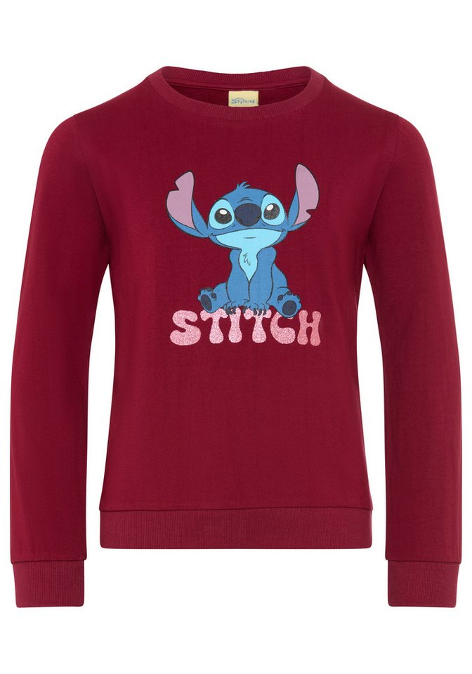 KIDSWORLD Sweatshirt STITCH Glitzerprint Sweatshirt, Disney Disney-Shirt mit Rundhalsausschnitt, mit Rippbündchen – Bild 5 von 5