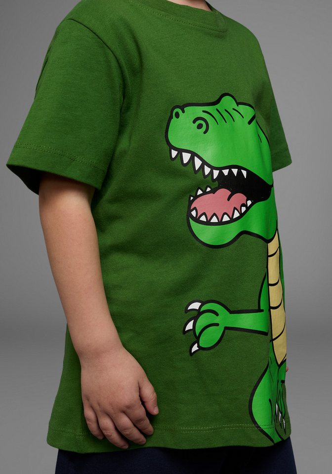 KIDSWORLD T-Shirt DINOSAURIER Kurzarm, Basic-Passform, bedruckt, Rundhalsausschnitt – Bild 3 von 5