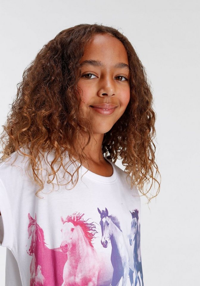 KIDSWORLD T-Shirt Pferde Kurzarm, bedruckt, Rundhalsausschnitt, aus Baumwolle – Bild 3 von 5