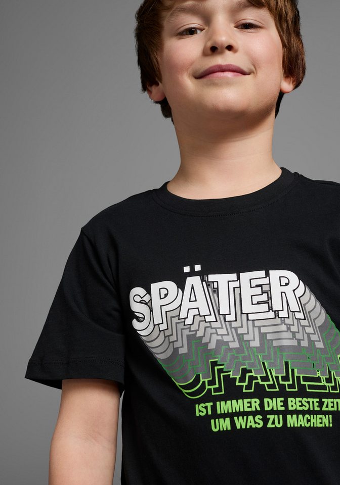 KIDSWORLD T-Shirt SPÄTER...... Kurzarm, perfekte Passform, mit coolen Statements und Sprüchen – Bild 3 von 5