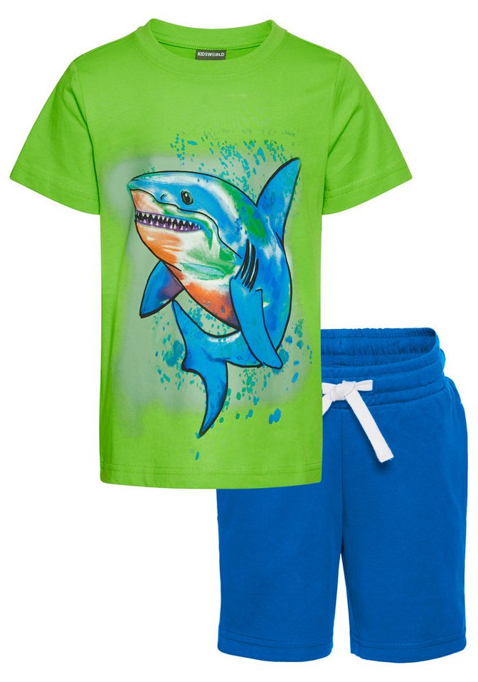 KIDSWORLD T-Shirt & Sweatbermudas (Set, 2-tlg., 2), T-Shirt und Hose im Set – Bild 3 von 5
