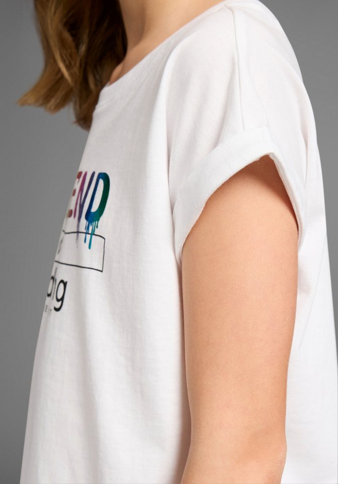 KIDSWORLD T-Shirt WEEKEND loading...please wait Kurzarm, weite Passform, bedruckte Optik, Rundhalsausschnitt – Bild 3 von 5