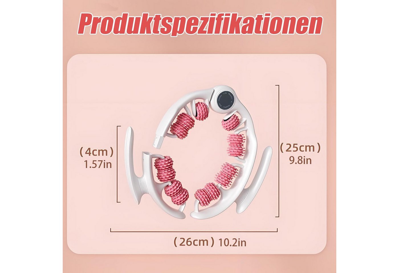 Kikcrrou Massagegerät Cellulite Massagegerät Massageroller manuell abnehmbar, Manuelles Massagegerät mit Rollen für Ganzkörperanwendung, 1-teiliges manuelles Ma – Bild 2 von 5