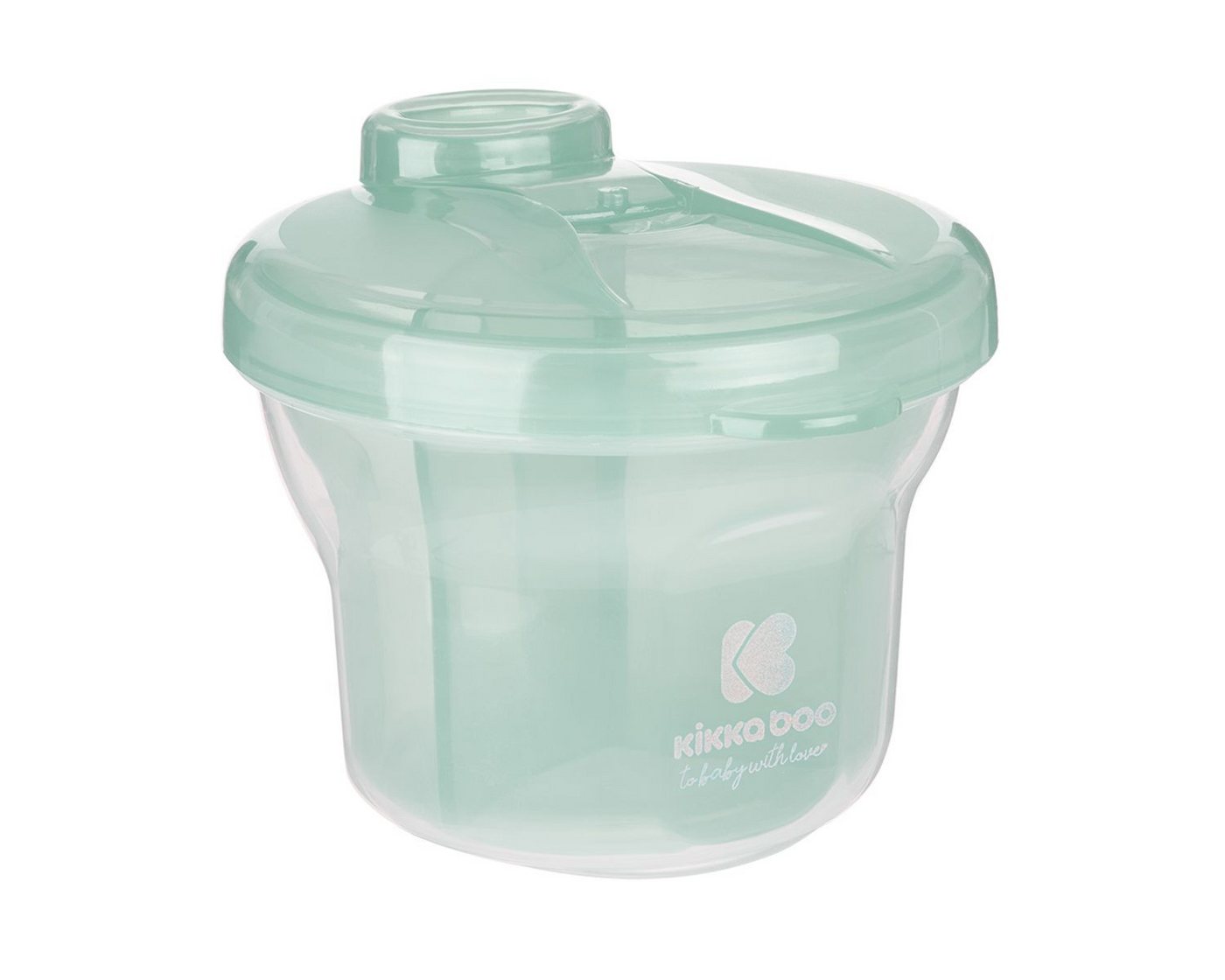 Kikkaboo Vorratsdose Milchpulverbehälter 2 in 1, Kunststoff, (1-tlg), Silikon, Kunststoff, Deckel, Schutzdeckel, griff, leicht zu reinigen – Bild 2 von 3