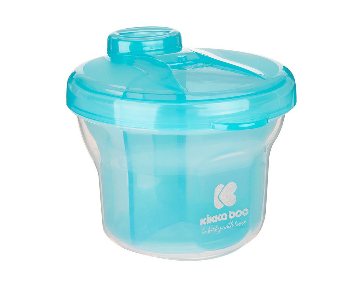 Kikkaboo Vorratsdose Milchpulverbehälter 2 in 1, Kunststoff, (1-tlg), Silikon, Kunststoff, Deckel, Schutzdeckel, griff, leicht zu reinigen – Bild 2 von 3