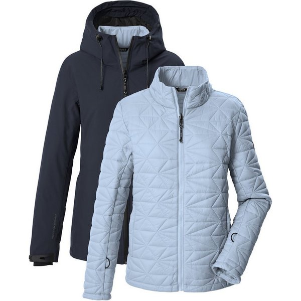 Killtec 3-in-1-Funktionsjacke KOW 20 WMN JCKT 3 in 1 Damenjacke, wasserdicht, atmungsaktiv, abzipbare Steppjacke
