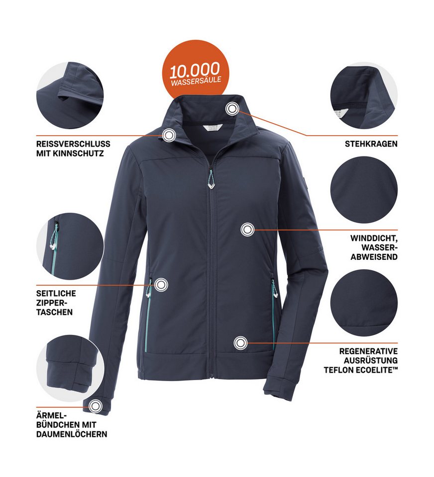 Killtec Funktionsjacke KOS 21 WMN JCKT Leichte, wasserabweisende Damenjacke mit Teflon EcoElite™ – Bild 5 von 5