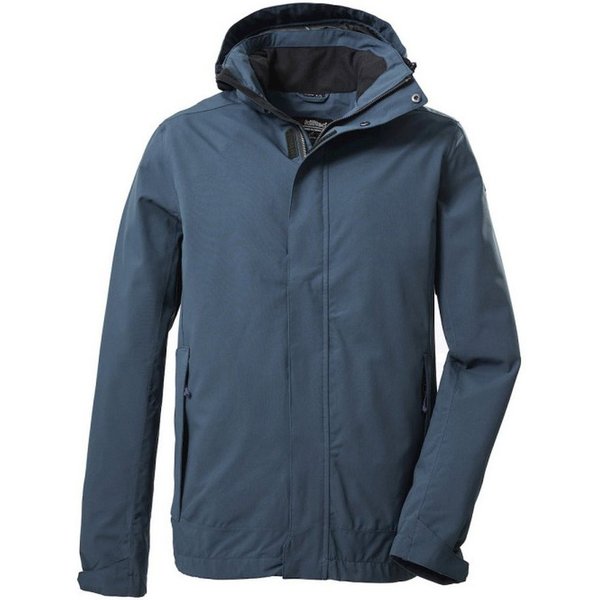 Killtec Funktionsjacke KOS 87 mit abzippbarer Kapuze (wasserdicht, winddicht) stahlblau