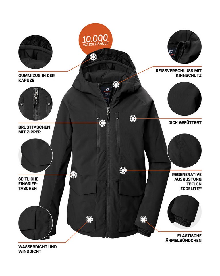 Killtec Funktionsjacke KOW 155 BYS JCKT Wind- und wasserdichte Kinderjacke mit Teflon EcoElite™ Imprägnierung – Bild 5 von 5