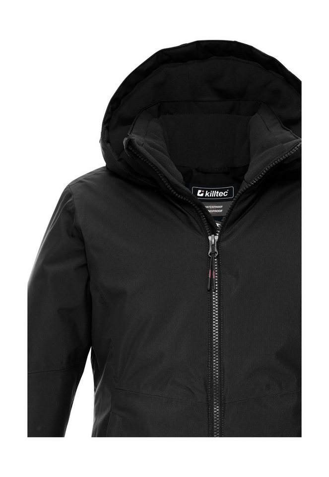 Killtec Funktionsjacke KOW 217 GRLS JCKT Wind- und wasserdichte Kinderjacke mit Fleece und verstellbarer Kapuze – Bild 3 von 5