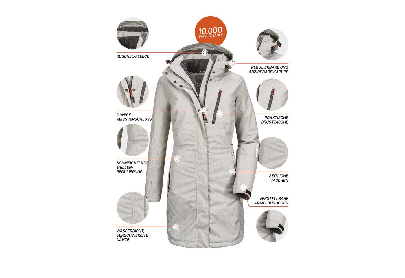 Killtec Funktionsmantel Parka Alisi – Bild 3 von 3