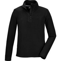 KILLTEC Kinder Shirt KSW 184 BYS FLC SHRT, Größe 128 in Schwarz