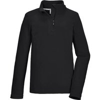 KILLTEC Kinder Shirt KSW 248 BYS FLC SHRT, Größe 128 in Schwarz