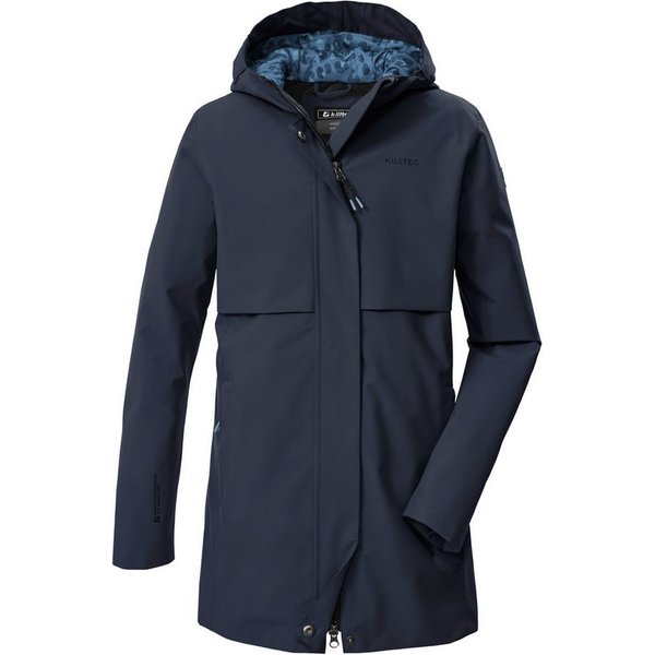 Killtec Parka KOS 159 GRLS PRK Wasserdichter Mädchenparka mit verstellbarer Kapuze und Leo-Muster